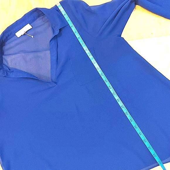3 for $25- Olive & Oak Electric Blue Blouse, XL - Picture 6 of 10